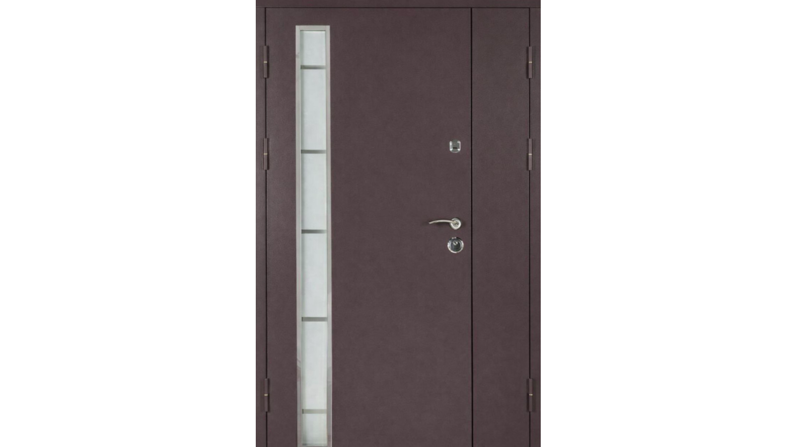Двері вхідні в дім ПРЕСТИЖ ПВХ Каштан + склопакет - Зображення 3